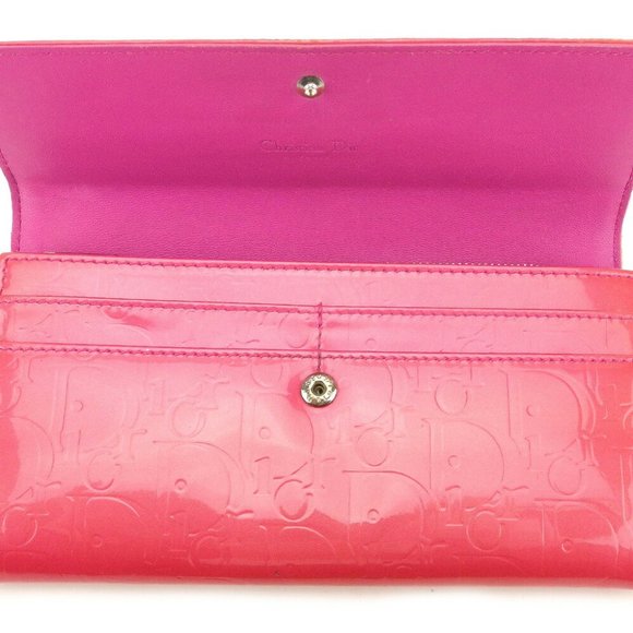 Dior long wallet Ultimate pink enamel leather Authentic - Picture 4 of 7